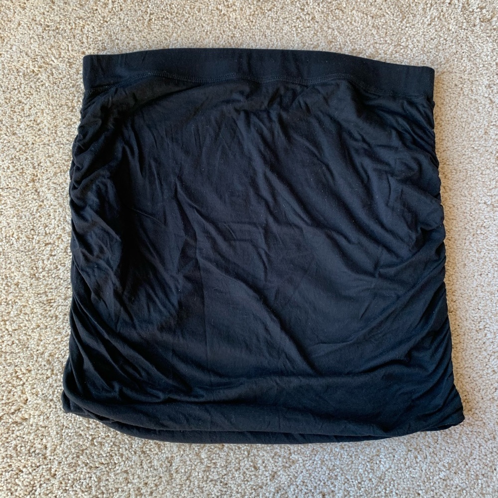 Splendid Black Ruched Mini Skirt